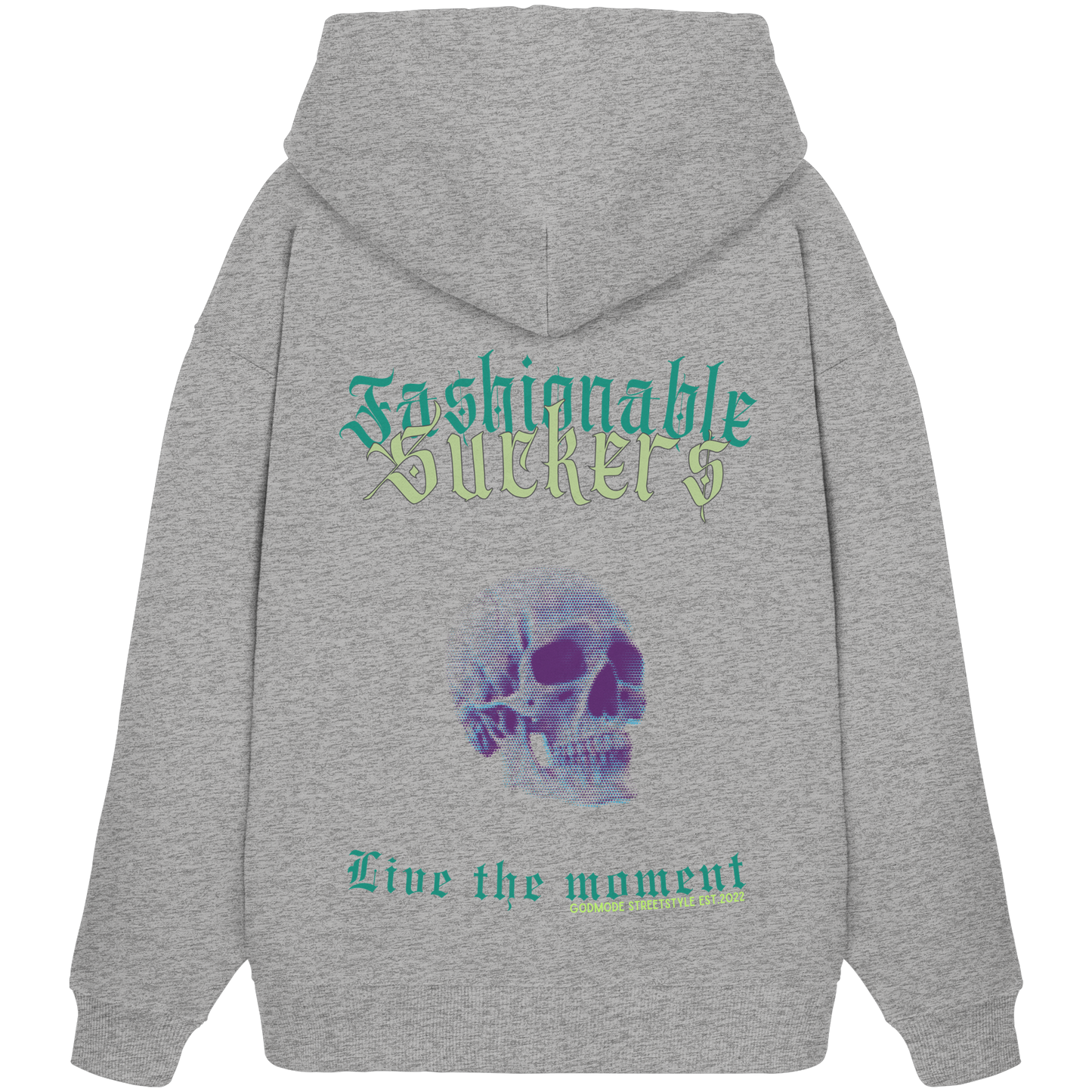 Live the moment Grau Hoodie