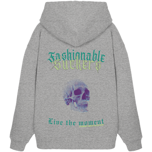 Live the moment Grau Hoodie