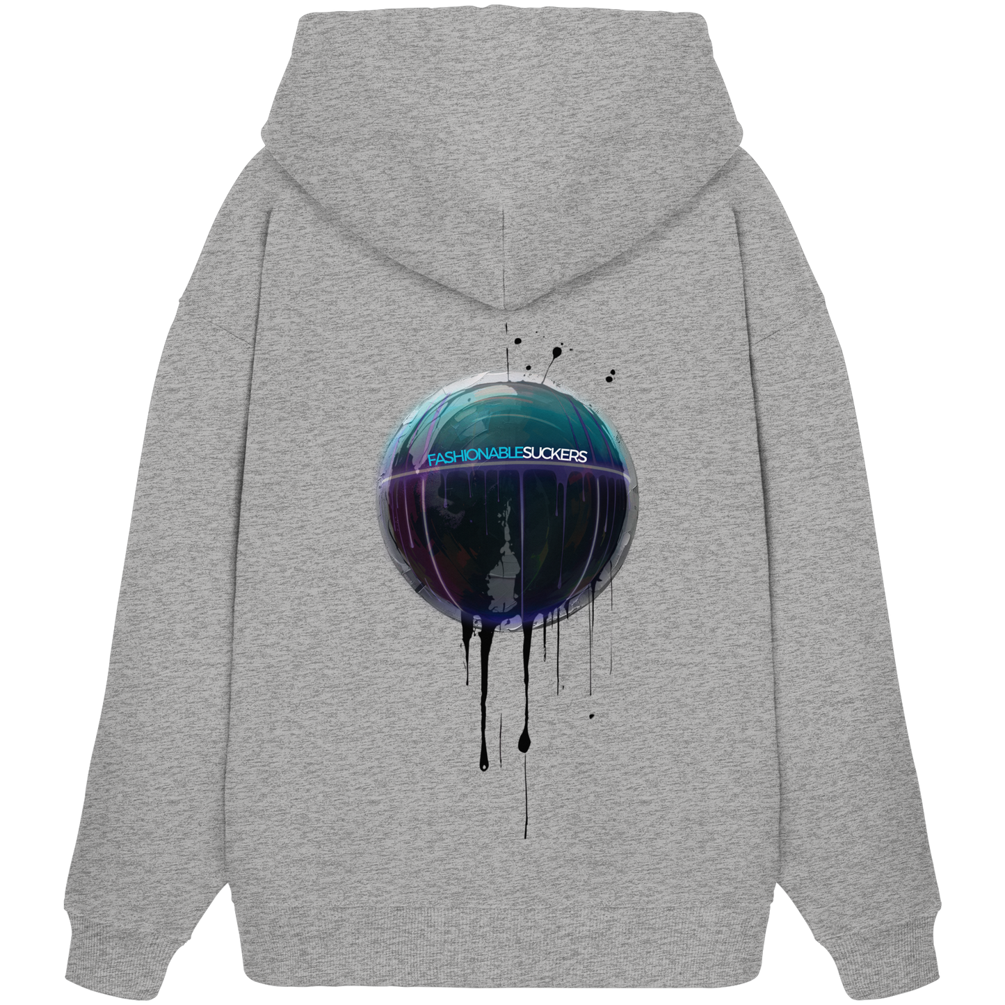 Dripping Art Grey Hoodie