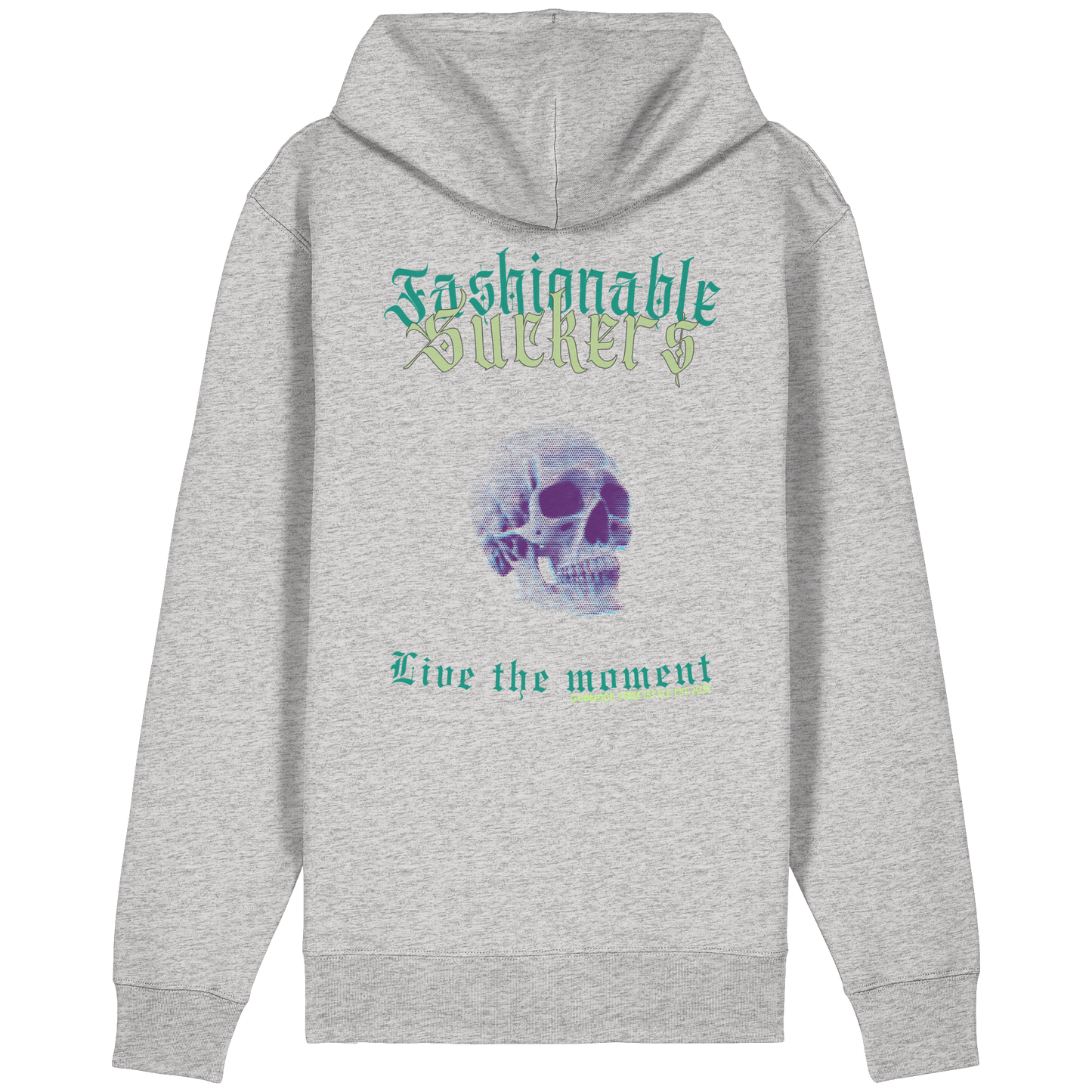 Live the moment Grau Zipper