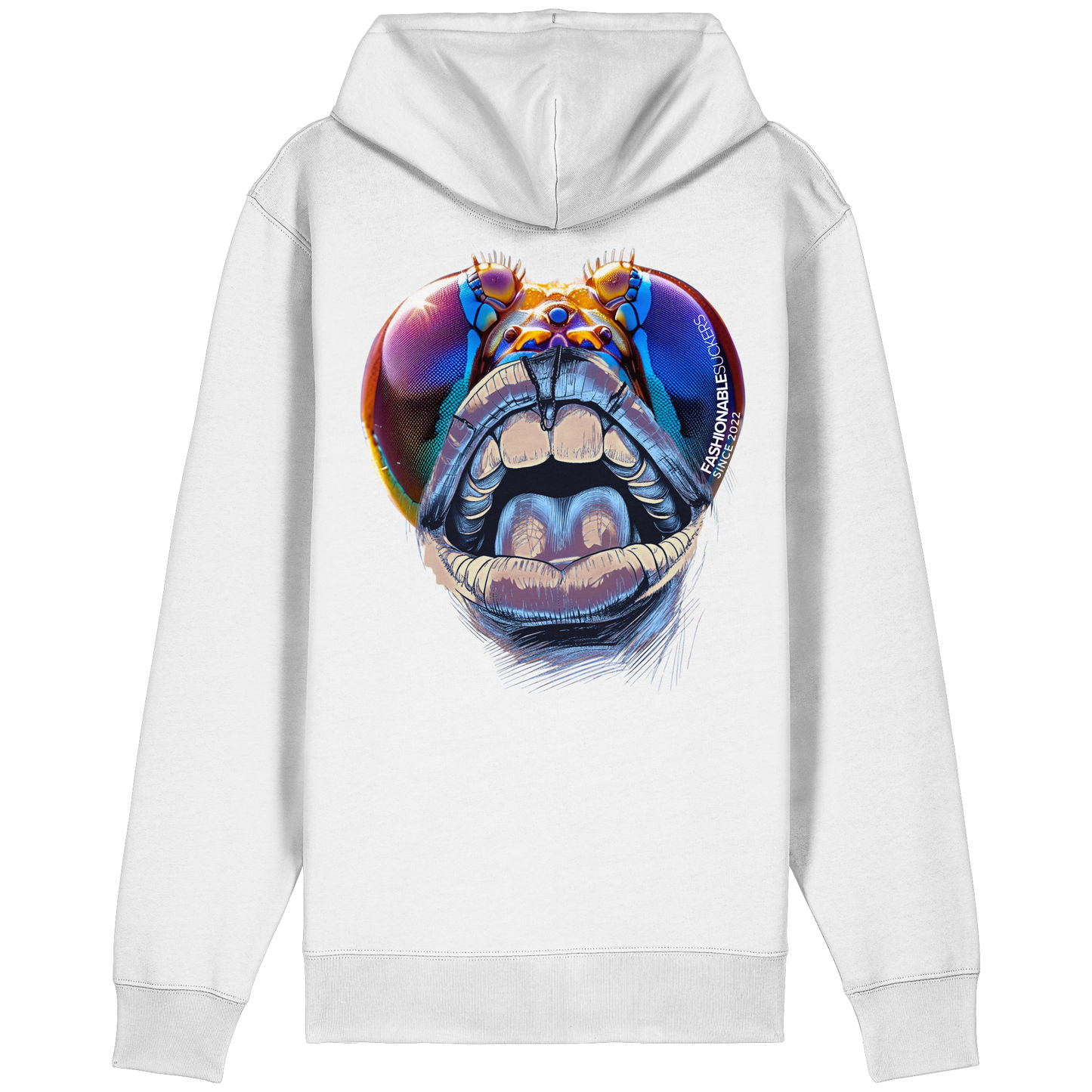 Flying eyes White Zipper