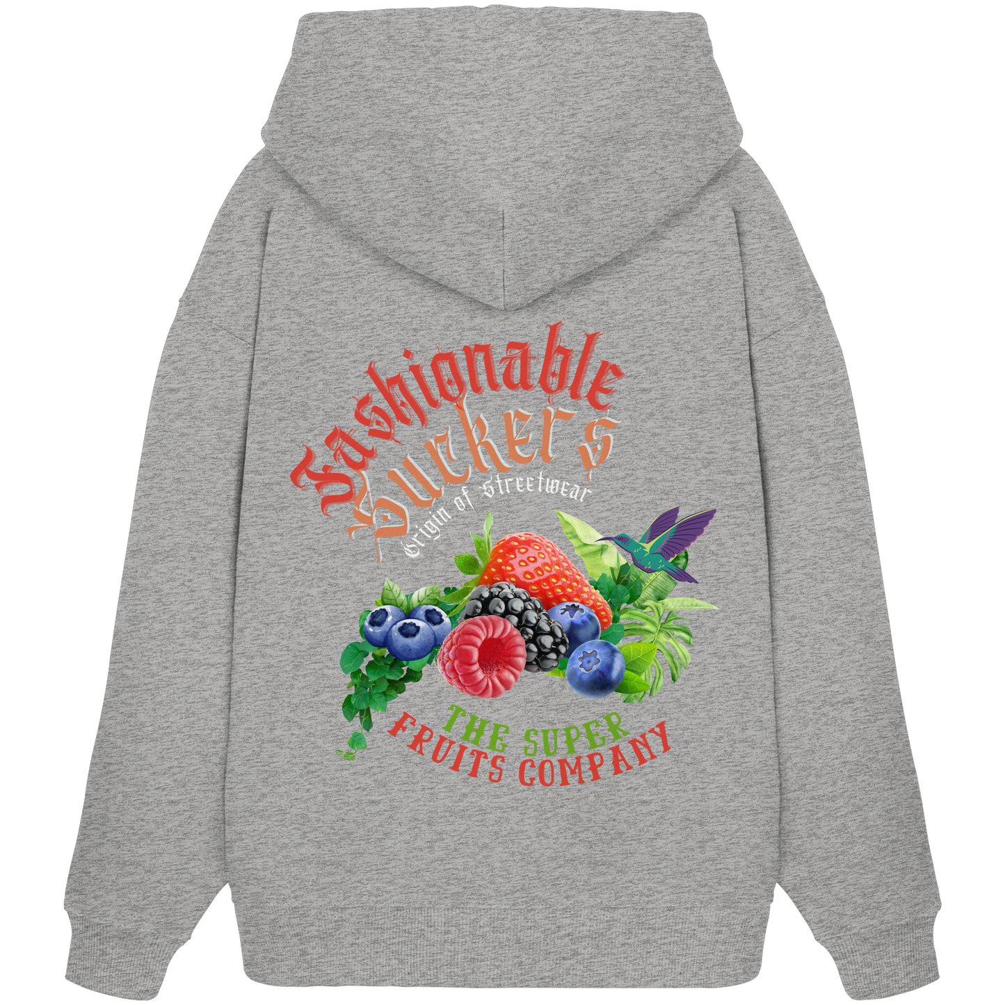 Super Fruit Company Gray Hoodie