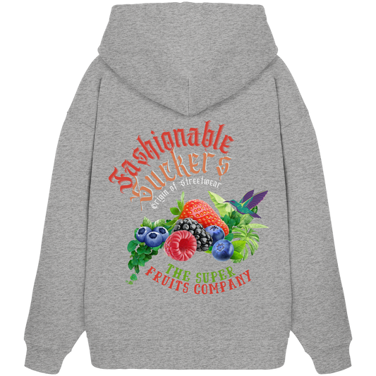 Super Fruit Company Gray Hoodie