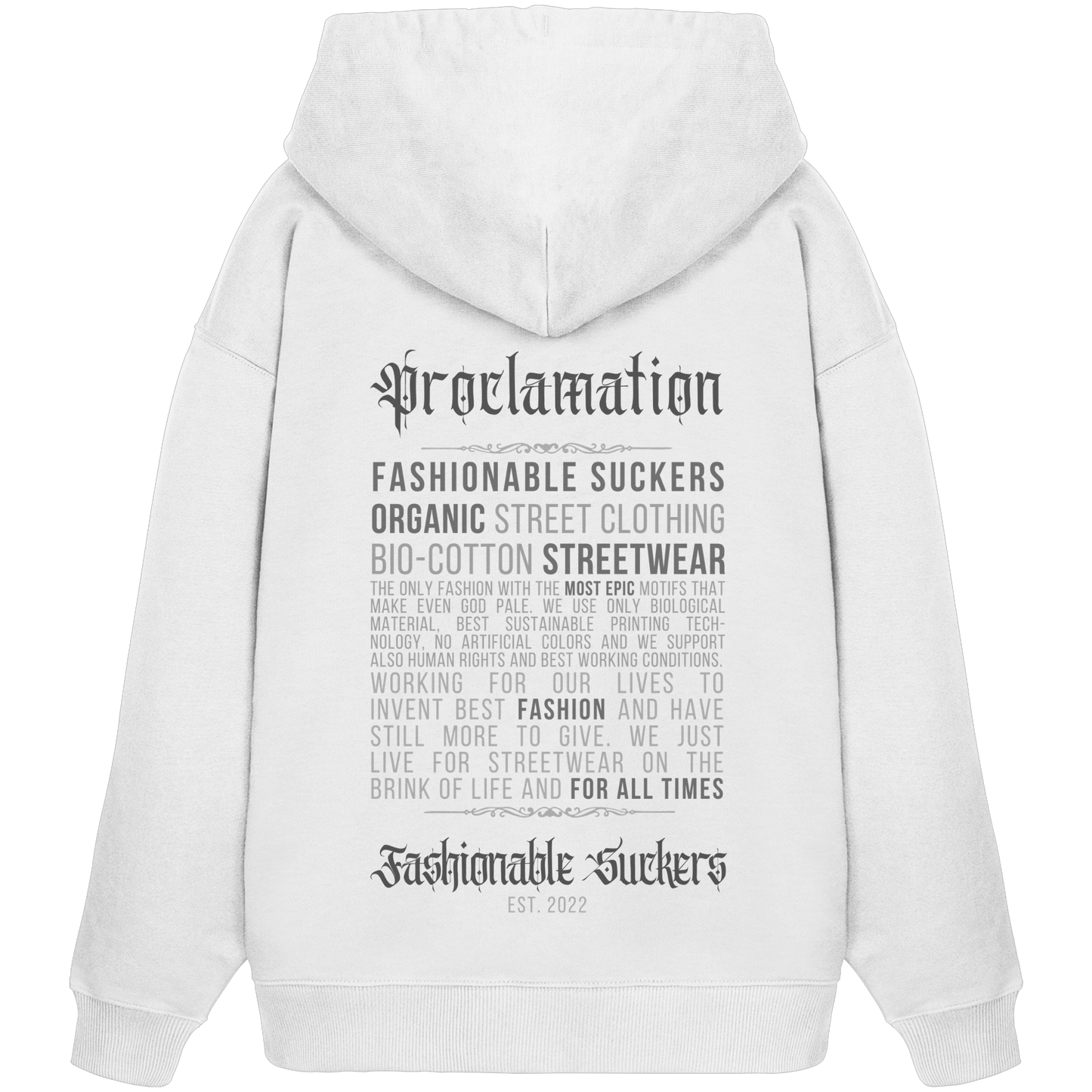 FS Signature 1.6 - White Hoodie back print