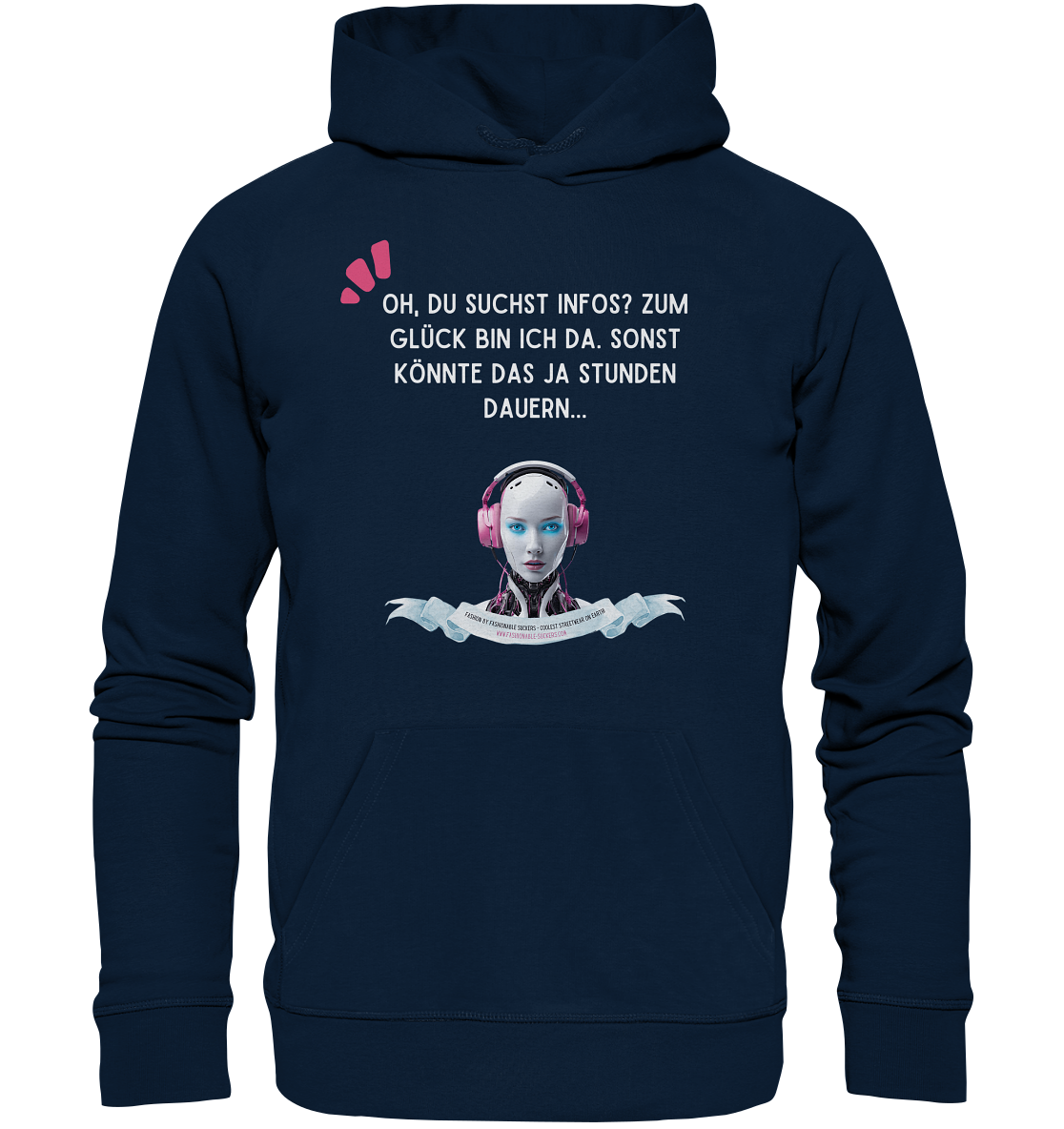 It takes ages - White (Organic Hoodie)