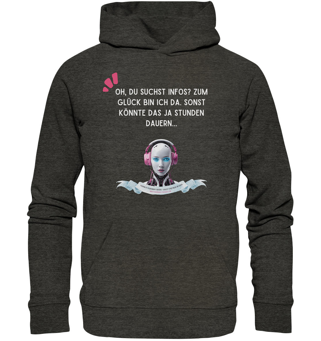 It takes ages - White (Organic Hoodie)