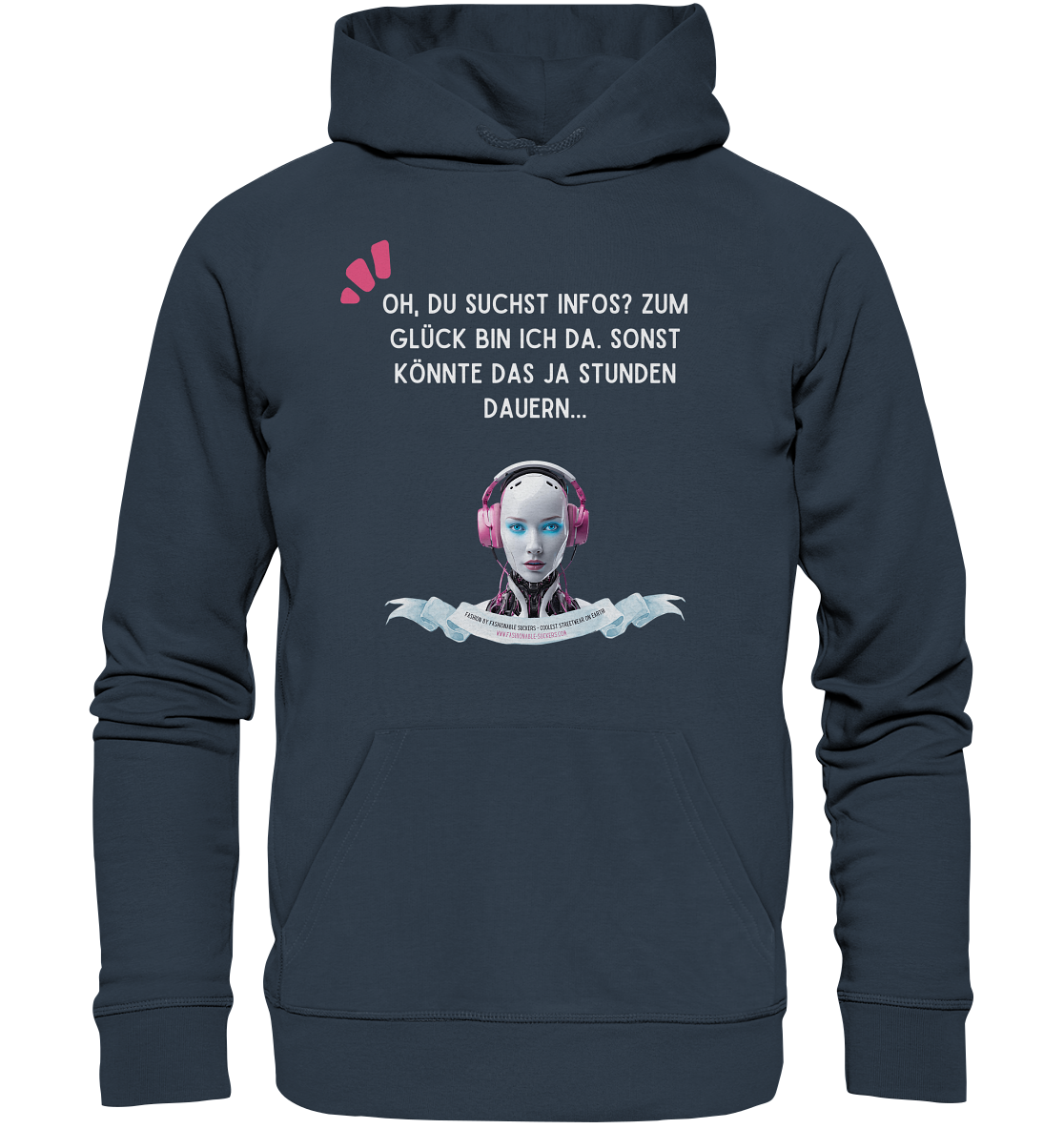 It takes ages - White (Organic Hoodie)