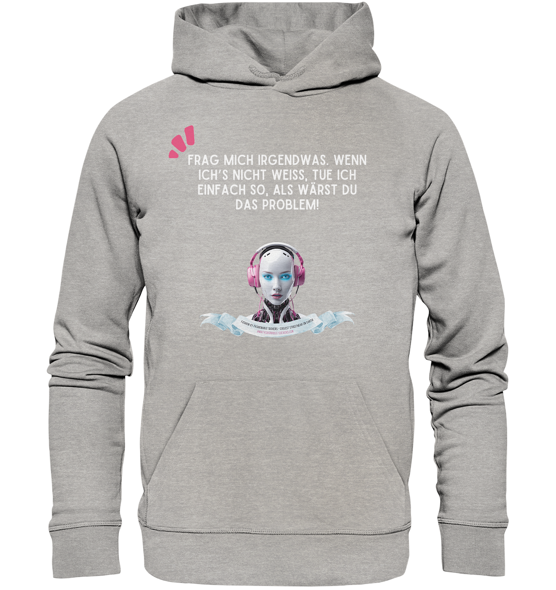 You are the problem - White (Organic Hoodie)