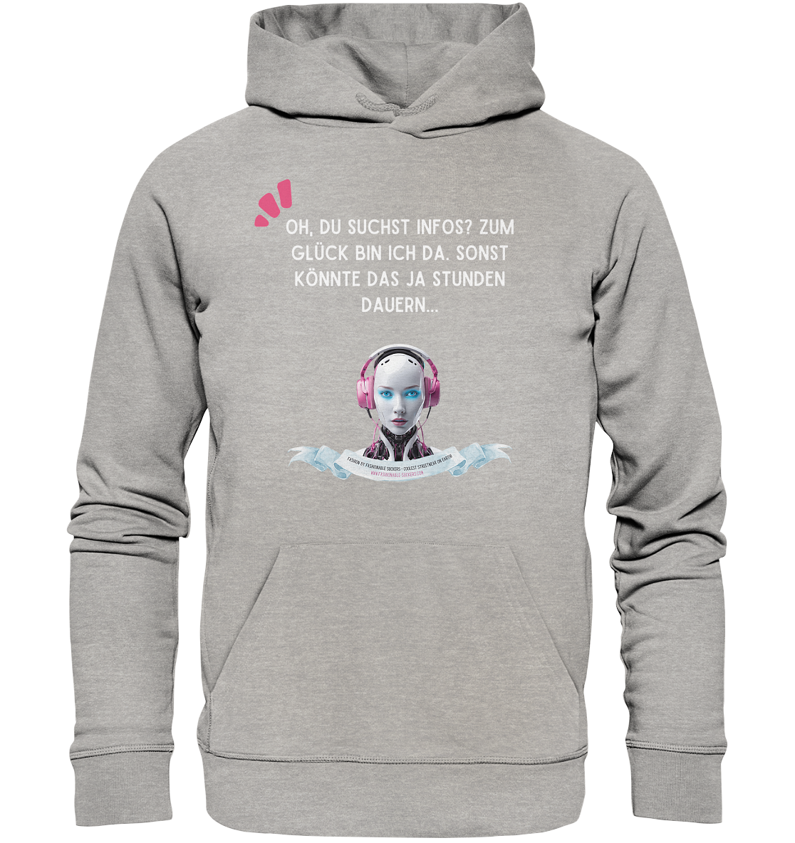It takes ages - White (Organic Hoodie)