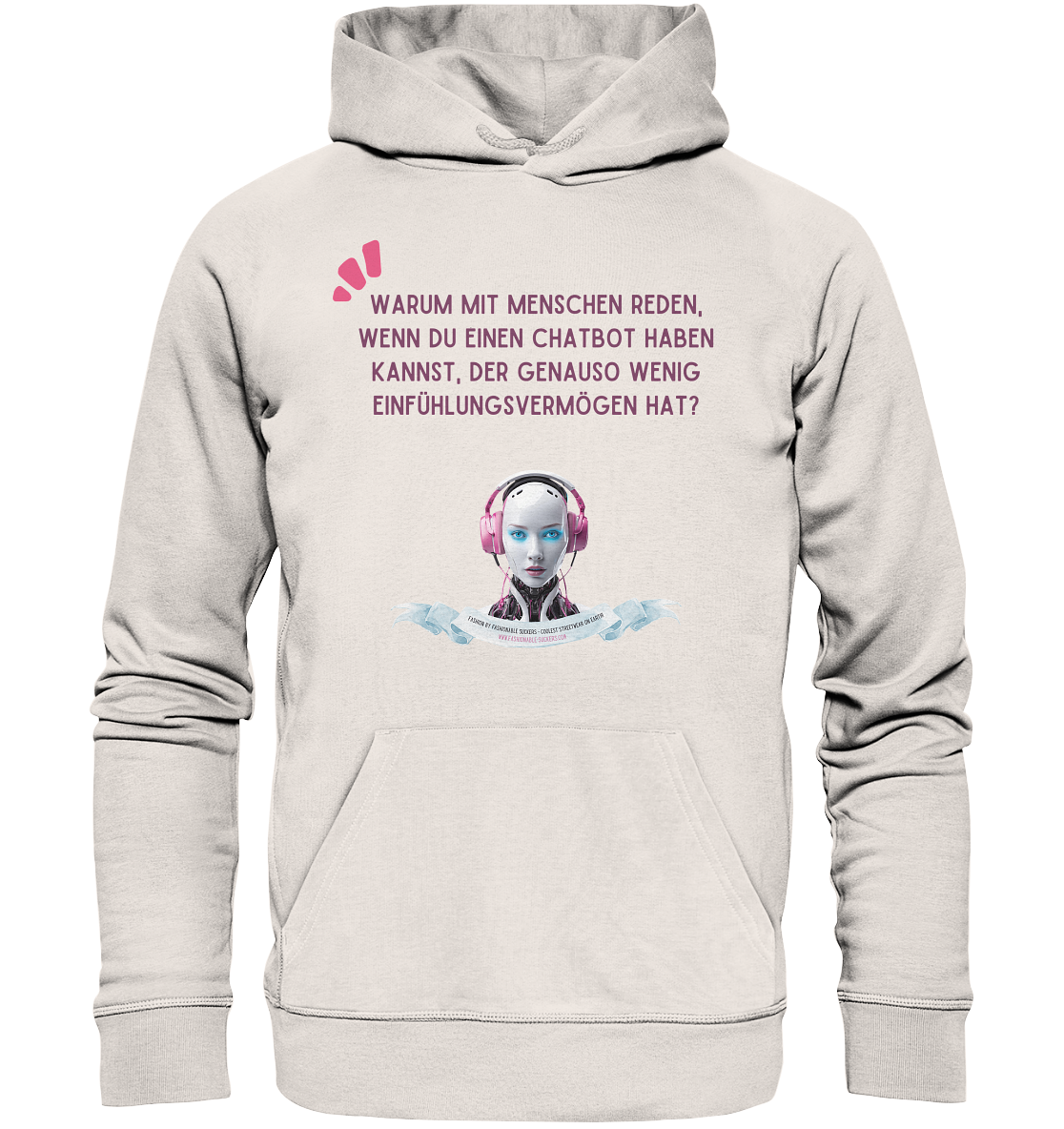 Know it all - Magenta (Organic Hoodie)